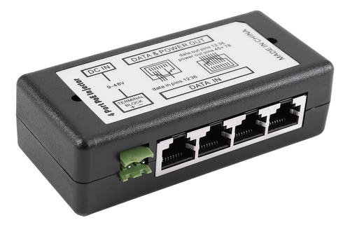 Adaptador De Corriente Poe Con Inyector Poe De 4 Puertos Fue