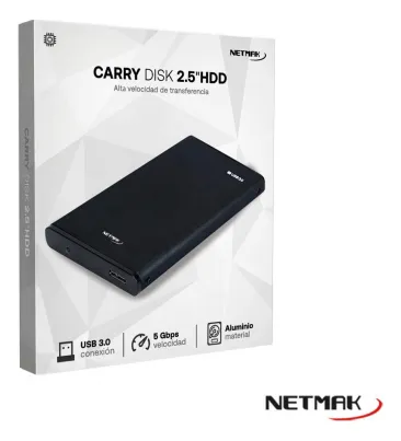 Netmak Carry Disk 2.5 Sata A Usb 3.0 Aluminio Hdd Ssd