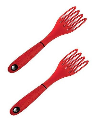 Norpro Grip Ez Fiskie Rojo Santoprene Combinacion Tenedor Y 