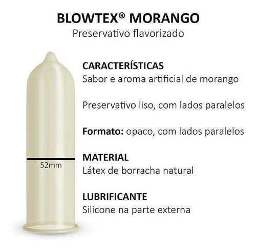 Imagem 5 de 7 de Preservativo Blowtex Morango C/ 6 Unidades
