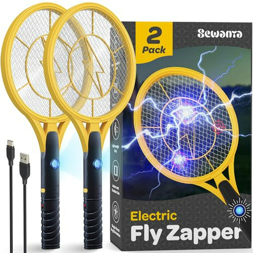 Matamoscas Eléctrico 4000 V - Set 2 - Bug Zapper - Luz Led -