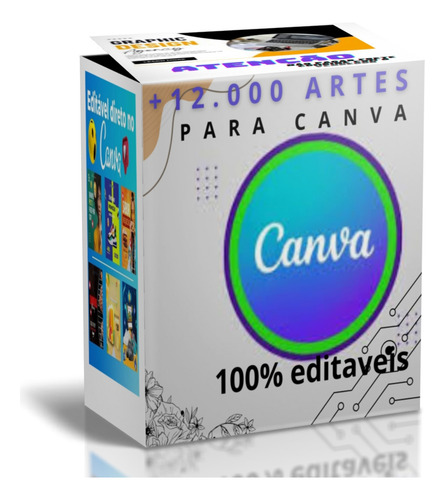 Super Pack +12.000 Artes Para Canva 100% Editaveis