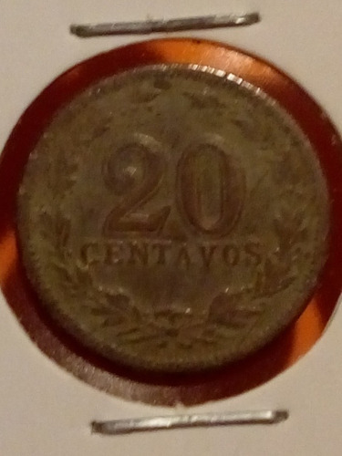 Moneda 20 Centavos, Excelente Y Hermosa Patina, Unica