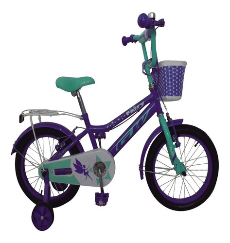 Imagen 1 de 1 de Bicicleta infantil GW Fairy R16 frenos v-brakes color morado con ruedas de entrenamiento
