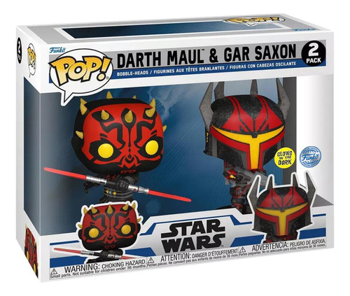 Boneco Funko Pop Star Wars Darth Maul & Gar Saxon, paquete de 2