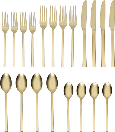 Oneida Allay Champagne, 20 Piezas Para Uso Diario, Servic...