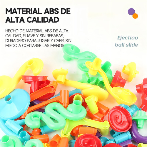 Juguete De Canicas Construccion De Laberinto Carreras Niños Color Multicolor