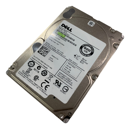 Hd Sas Dell 5r6cx 600gb 2.5 10k 6gb/s St600mm0006 Novo Prateado