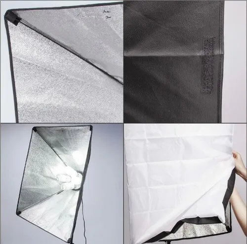 Kit Iluminacion Con Bombillos Tripode+ Softbox+ Socket X4