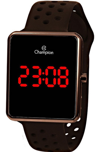 Relógio Champion Feminino Led Digital Chocolate Ch40081m