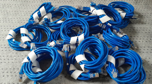 Kit 20 Un Cabo De Rede 2,5m Cat5e Furukawa Rj45 Azul Giga (Usado)