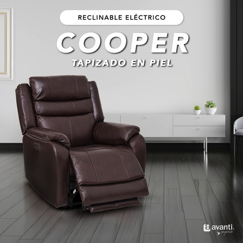 Sillón Reclinable Eléctrico Cooper Reposet De Piel Avanti