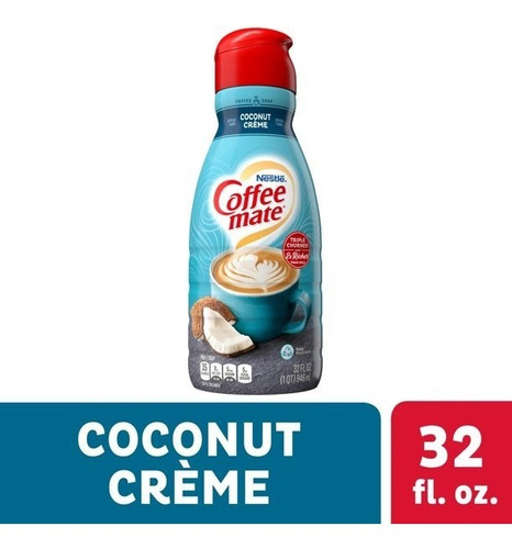 Coffee Mate Crema Liquida Sabor Coconut Creme 946ml Impotada