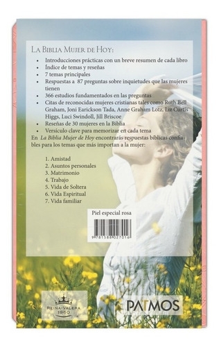 Biblia De Estudio Mujer De Hoy, Piel Especial Rosa, Rvr1960