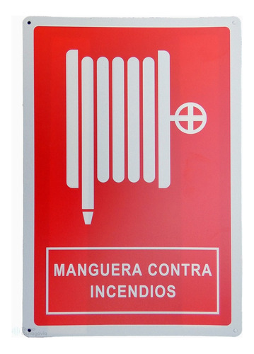 Señal Manguera Contra Incendios - Letrero De Aviso