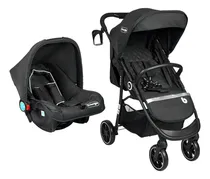 Comprar Coche Travel System Kansas Gris Bebeglo Color Negro Chasis Negro