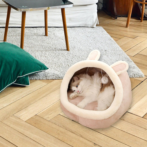 New Mascota Gato Cueva Cama Cálido Nido Rosa M M L Rosa M M