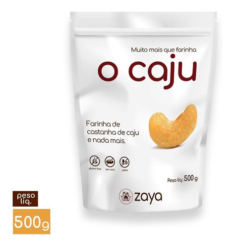 Farinha De Castanha De Caju Sem Glúten S/ Açúcares Zaya 500g