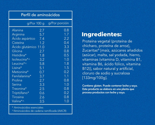 Protein90 Con Zucaritas Proteína Vegetal S Supplement 1.8kg Sabor Vainilla