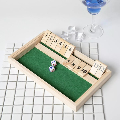 F Para Juego De Dados De Madera Cierra La Caja, Tablero De
