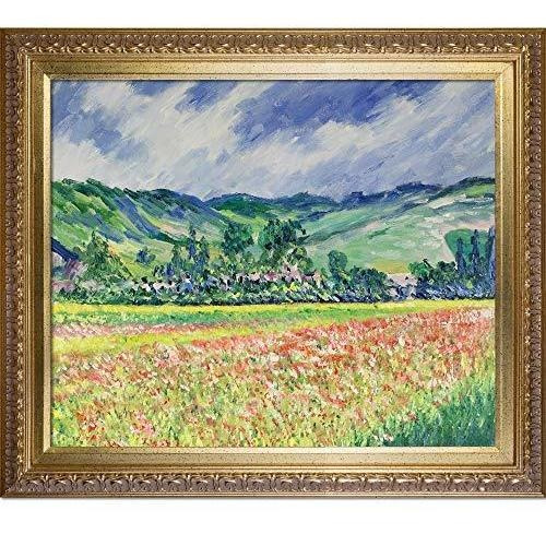 Overart Monet Poppy Field Near Giverny Pintura Con Elegante 