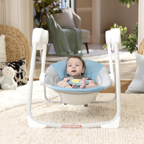 Columpio Portatil Sun Valley De Ity By Ingenuity 16905 Gris Canopy
