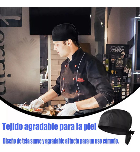 6pzs Sombrero Cocinero Gorra Gorritos Chef Cabeza Ajustable