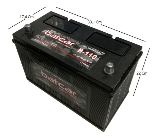 Imagen 2 de 9 de Bateria Batcar 12x110 B110c Caterpiller Libre Mantenimiento