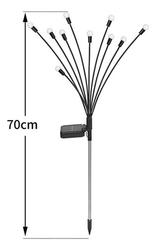 Lámpara Solar Firefly Para Iluminación De Jardín, 4 Unidades
