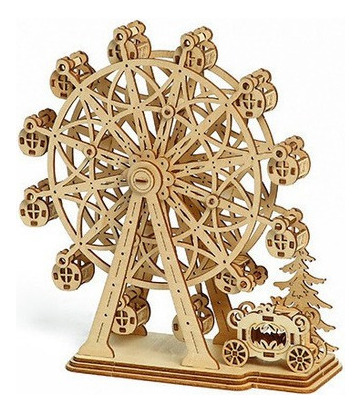 Rompecabezas 3d De Noria, Juguetes De Madera, Rompecabezas I