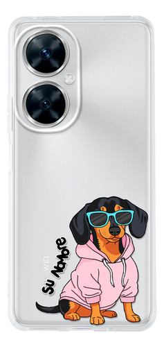 Funda Para Huawei Mujer Perrito Cool Salchicha Con Nombre