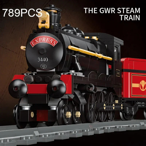 Blocos Montar Trem Express 789 Peças Com Trilho
