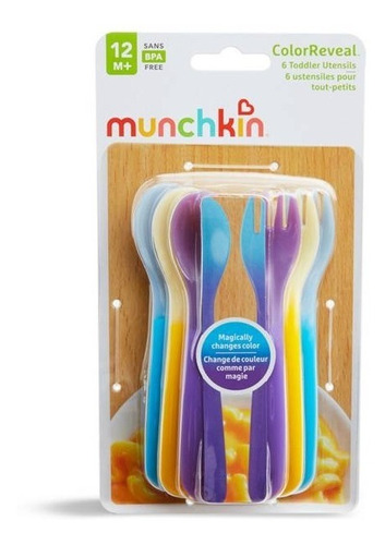 Set Tenedor Y Cucharas Muchkin Cambia De Color - Original