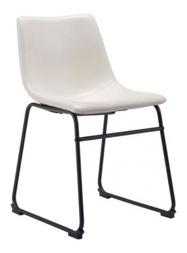 Imagen 1 de 9 de Silla De Comedor Modelo Smart - Blanco Vintage Këssa Muebles