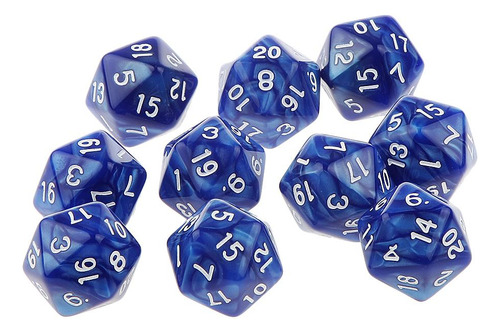 20pcs D20 Dados Poliédricos De 2 Colores Para Enseñanza De