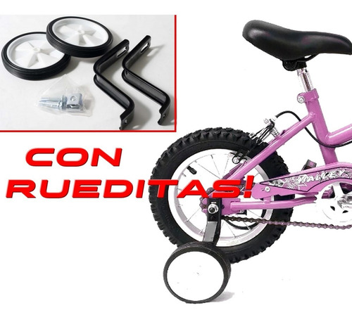 Imagen 2 de 6 de Bicicleta Halley Rodado 12 Infantil Liviana Ruedas Inflables