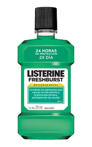 Enjuague Bucal  Fresburst 250 Ml Listerine Cremas Dentales