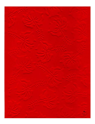 Placa De Textura Relevo Emboss 10,6cm X 15cm Flor De Hibisco