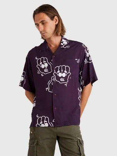 Camisa Manga Corta Hombre Lctxe Resort Morada