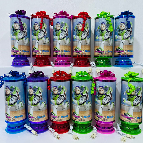 Toy Story 10 Centros De Mesa Lamparas Con Luz 38 Cm Premium