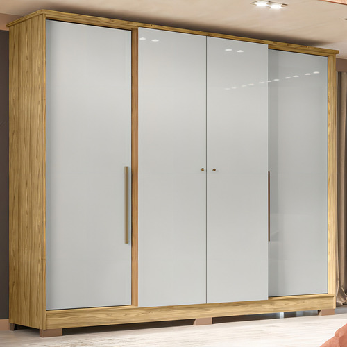 Guarda-roupa Solteiro Mônaco 4 Portas 2 Gavetas