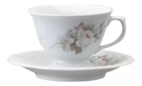 Jogo Jantar Chá e Café 42 Peças Eterna Porcelana Schmidt em Promoção na  Americanas