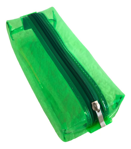 Kit 40 Estojo Transparente Escolar Neon Necessaire Lápis