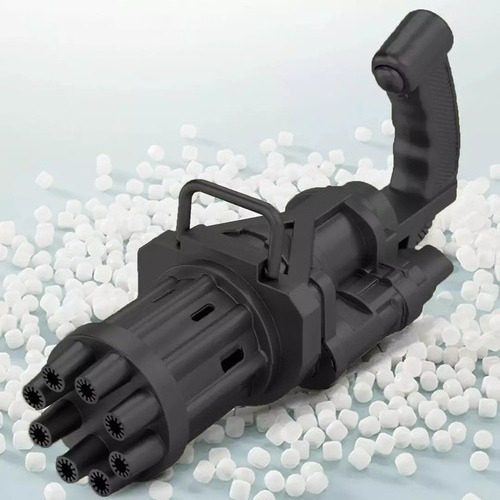 Imagen 2 de 9 de Burbujeros Electrico Estilo Gatling Color Negro Ltf Shop