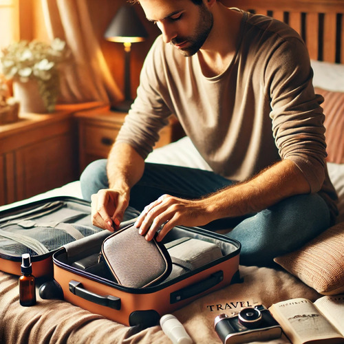 Kit De Viaje Higiene Personal Hombre Básico Con Bolsa