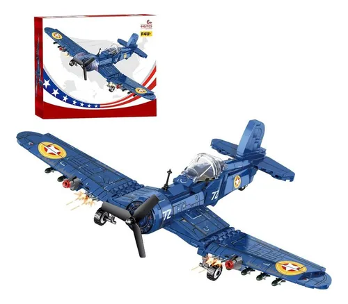 Riceblock Attack Airplane F4u Juego De Construcción, De Con