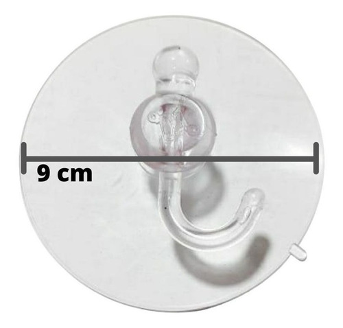 Imagen 1 de 4 de Chupas Para Vidrio 9cm Ø Con Gancho, 4 Unds Ventosa Vidrio