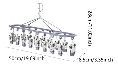 . Colgador De Calcetines Secador De Calcetines Con 18 Clips