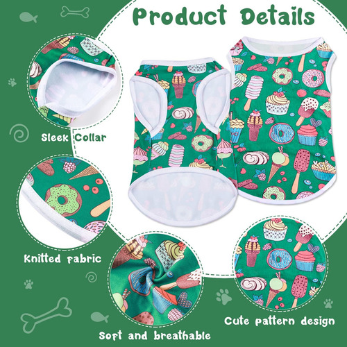 Saintrygo 10 Pcs Adorável Camisas De Cachorrinho Roupas De C