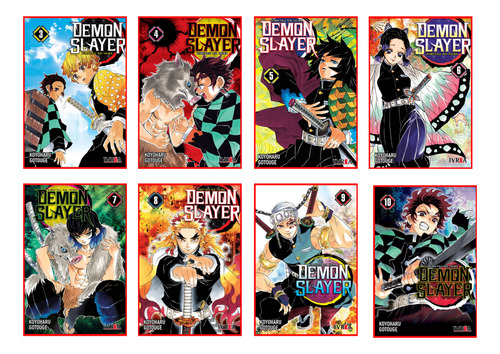 Combo Demon Slayer - Kimetsu No Yaiba 3 A 10 - Manga -ivrea